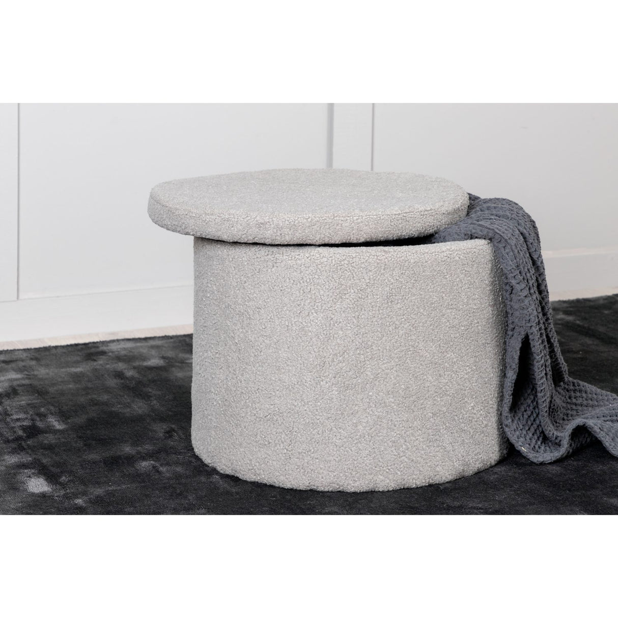 Dunken Puff Greige, Polyester teddy