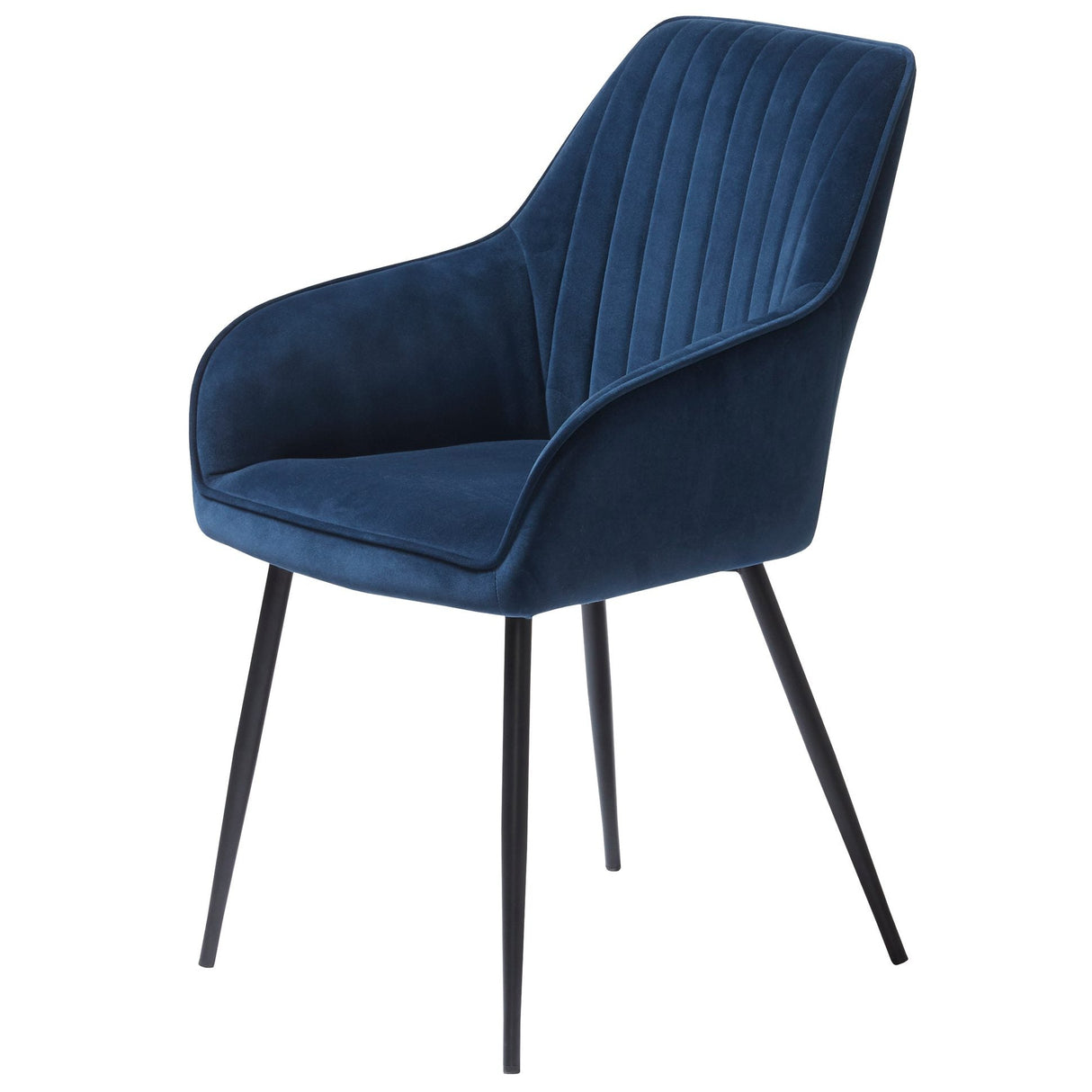 Cubo Stol Randig Blå Sammet