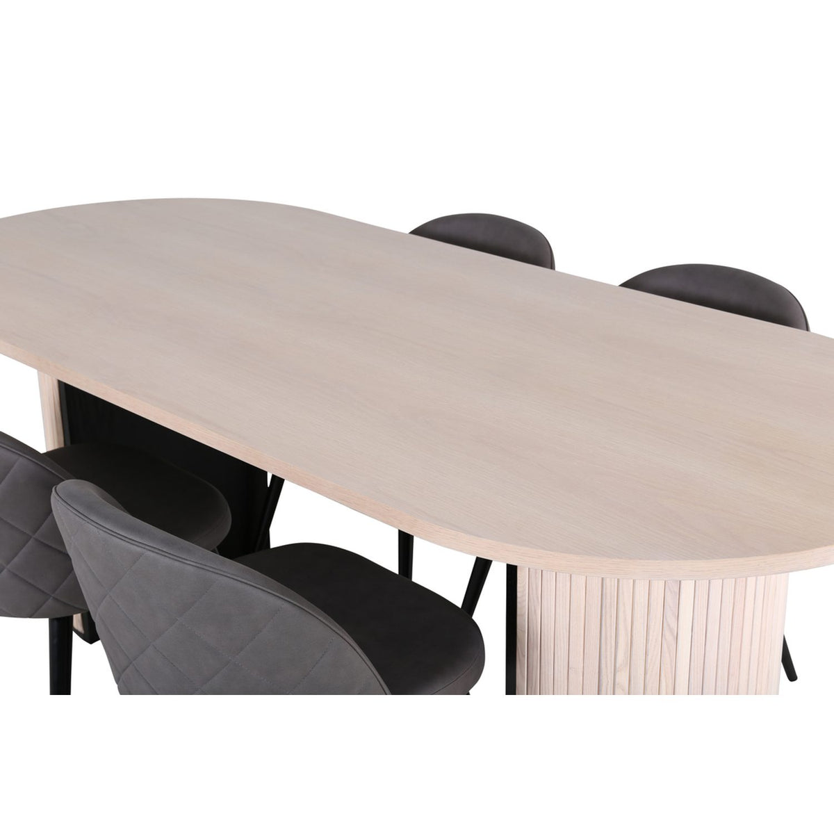 Bianca, Velvet Oval matgrupp Svart,Grå, Svart,Natur, 200 x 90
