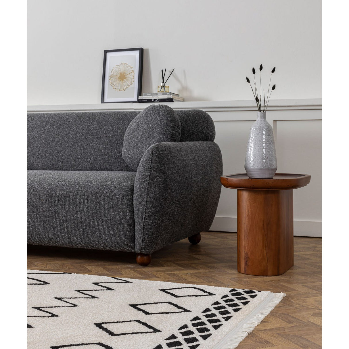 Tbilisi Corner 2 (280-280 x 93 x 86 cm) Mörkgrå Hörnsoffa