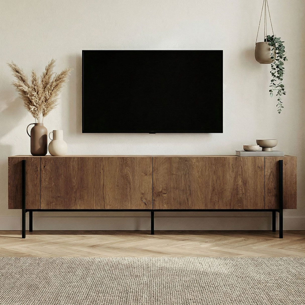 Carlito TV-bänk Oak Black