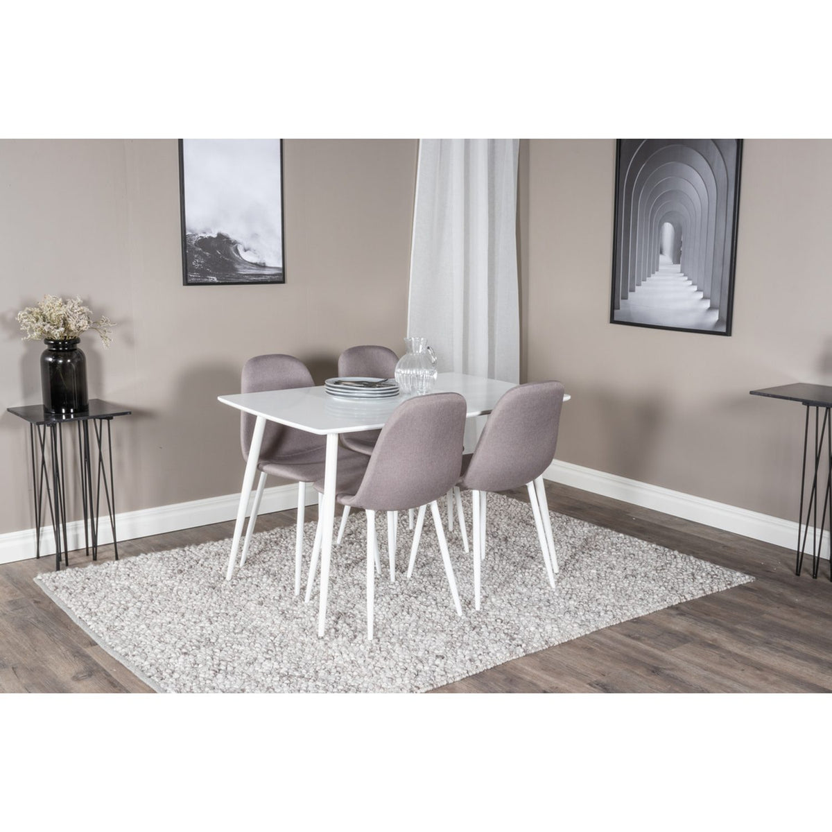 Polar, Polar Rektangulär matgrupp Grå,Vit, Vit, 120 x 75