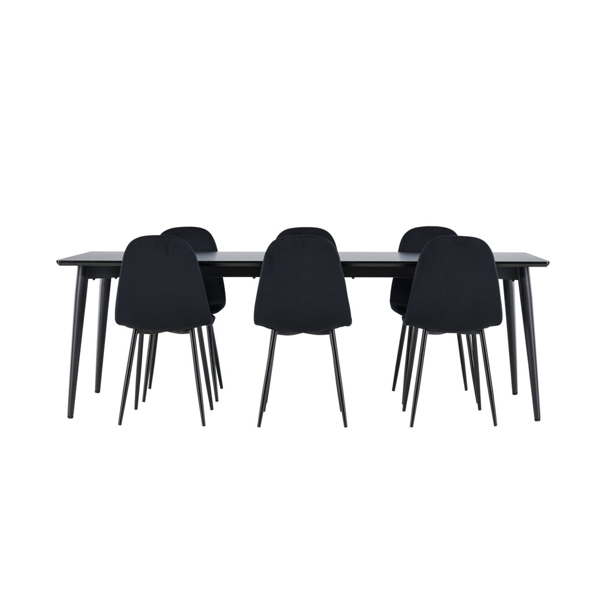 Ellis, Polar Rektangulär matgrupp Svart, Svart, 230 x 85