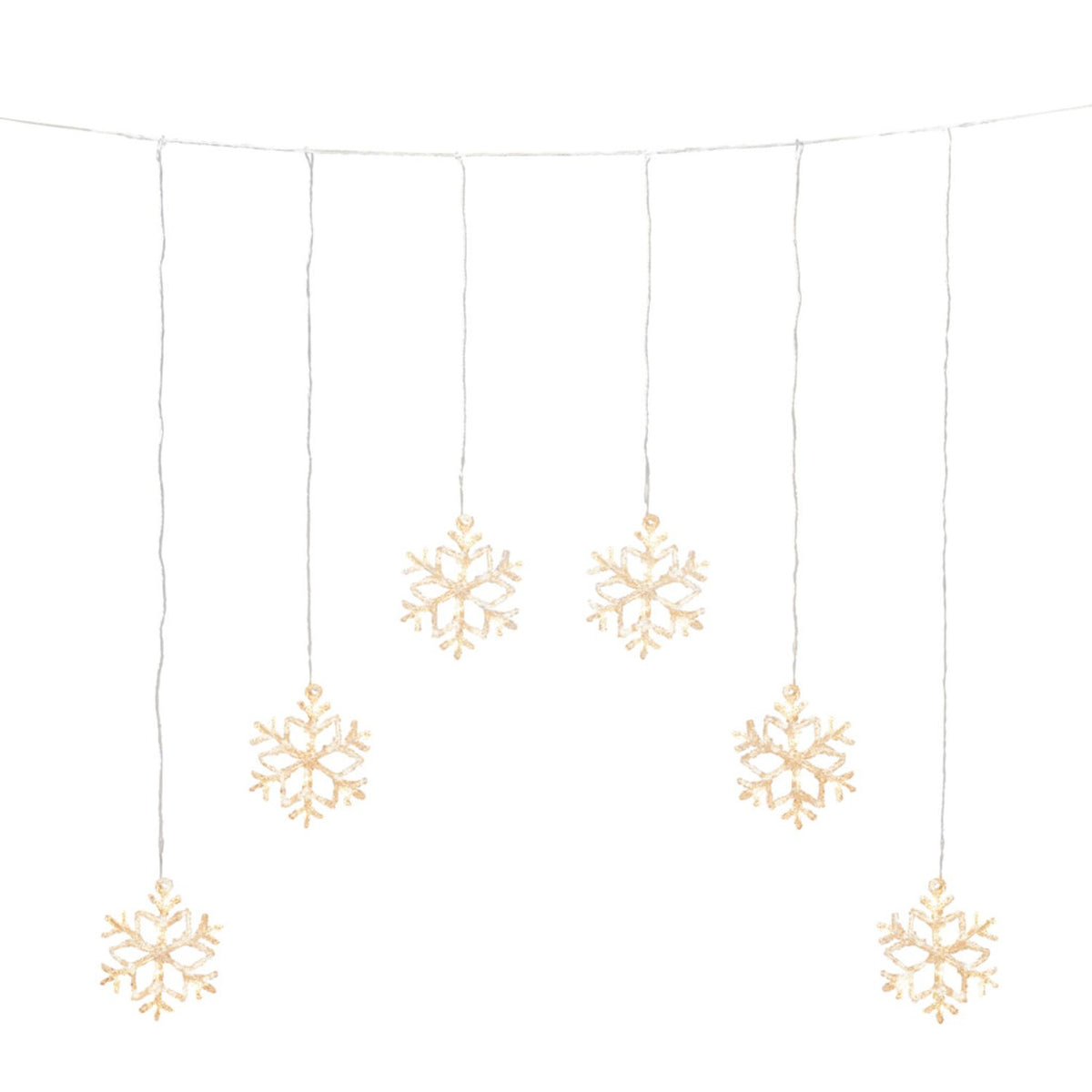 Gardin 6 snöflingor 8 varmvita LED/Stjärna Ljusslinga Ute