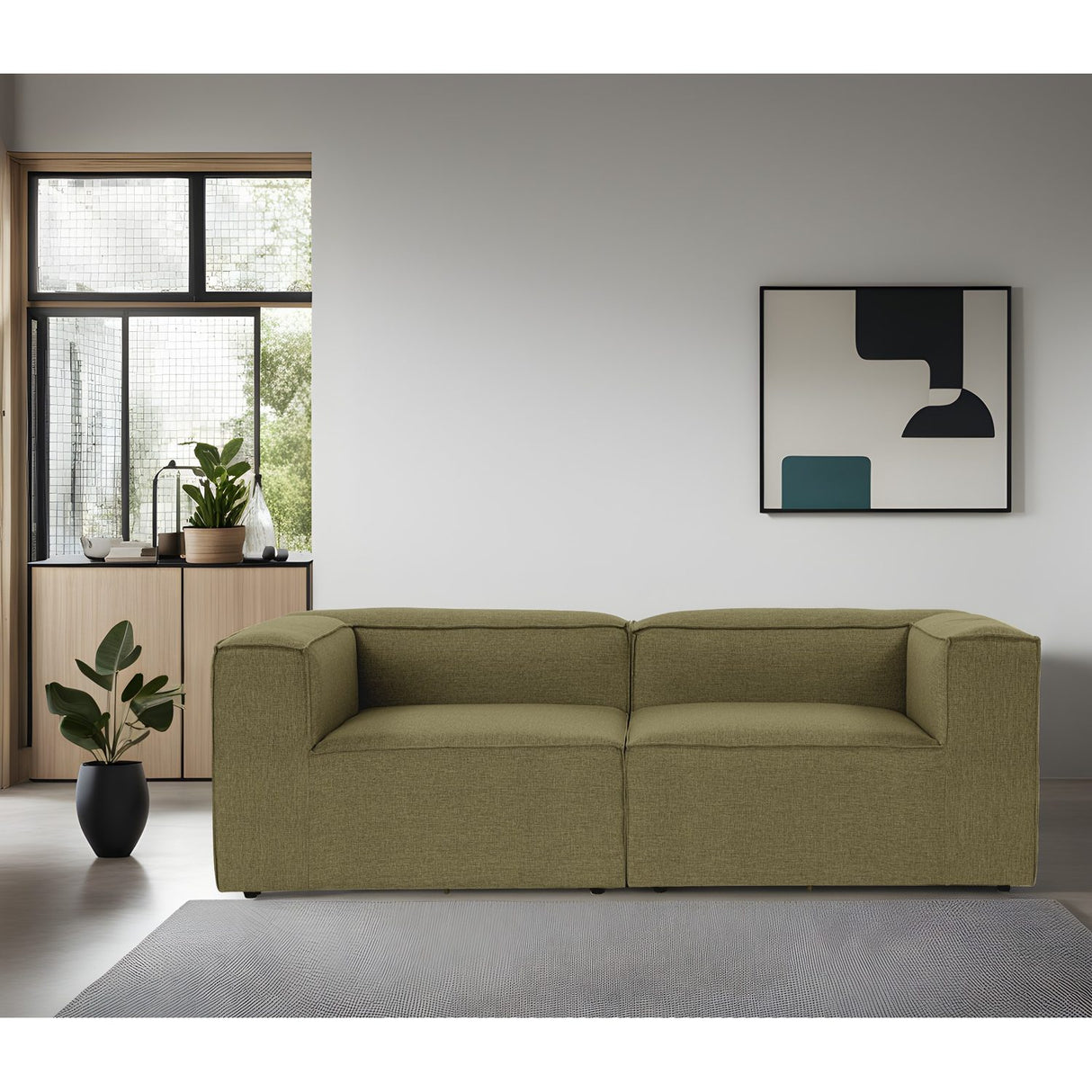 Fora 2-sits (214 x 66 x 105 cm) 2-sitssoffa Grön