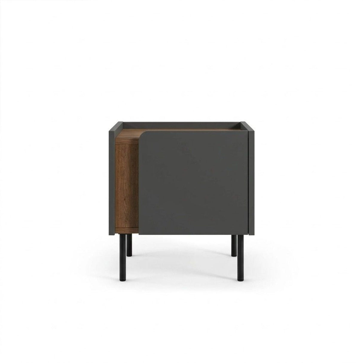 Lucile (45,5 x 47,8 x 35 cm) Nattduksbord Naturlig ek antracit svart