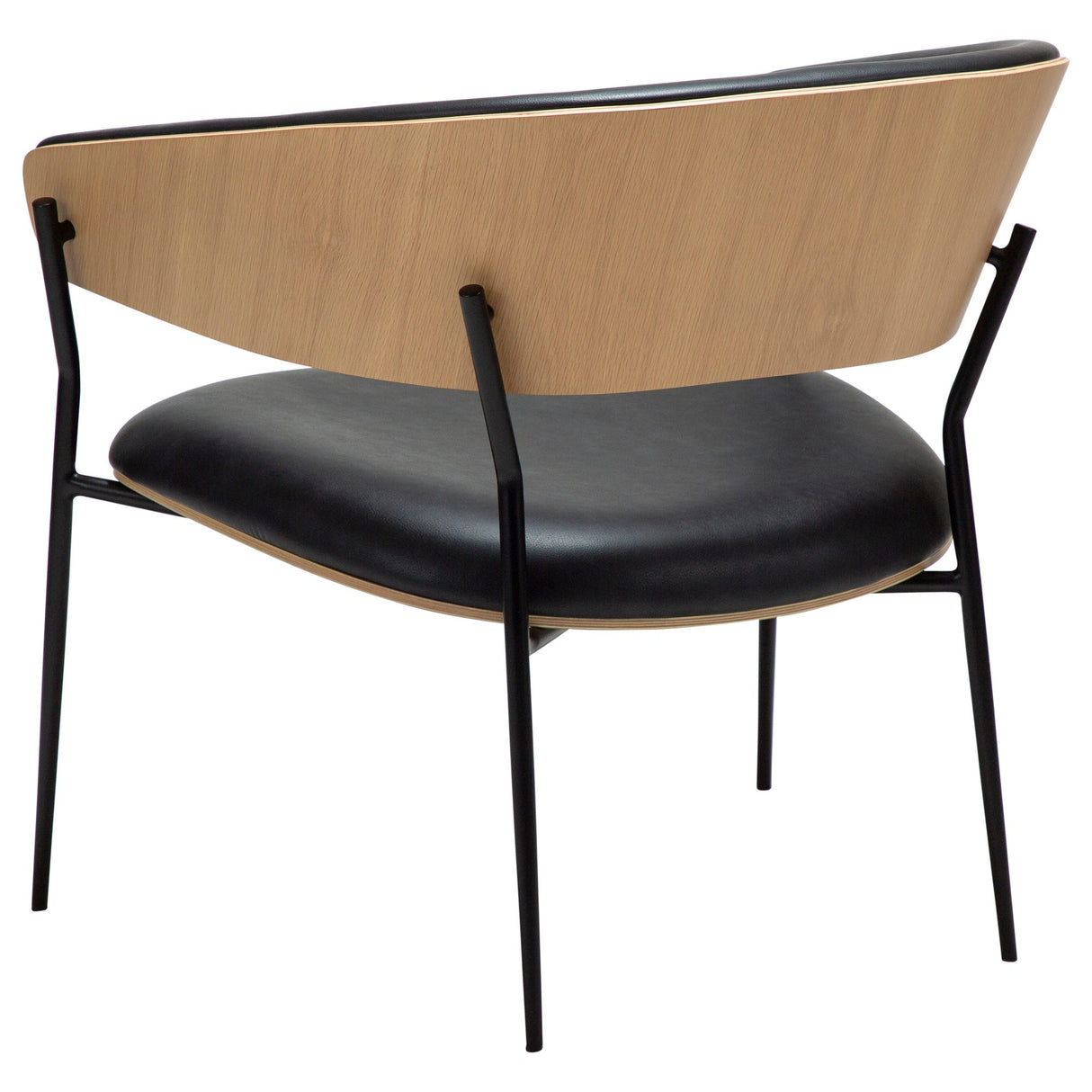 Crib Loungefåtölj Raven Black, Bleached Oak