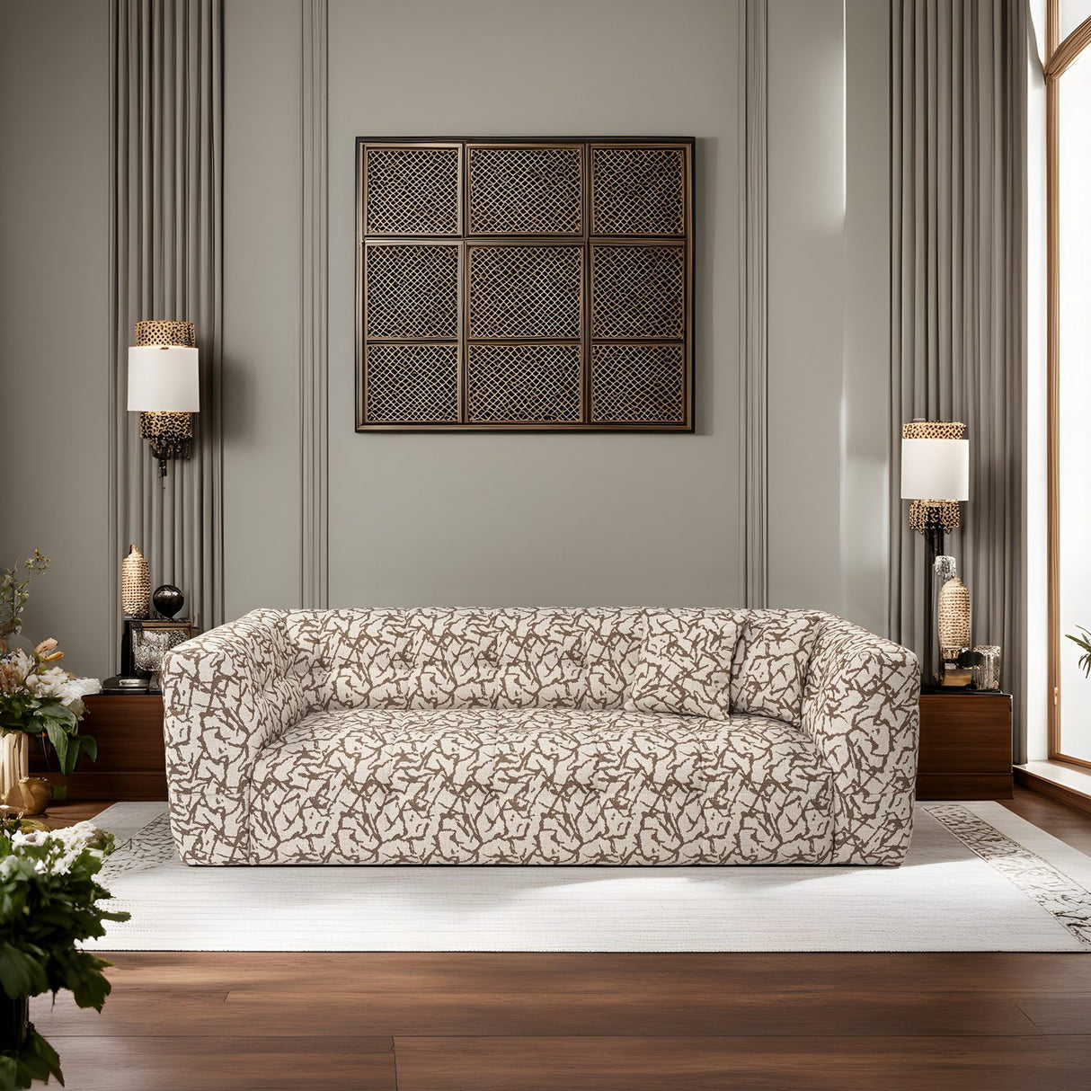 Bamako (235 x 100 x 72 cm) 3-sitssoffa Tan