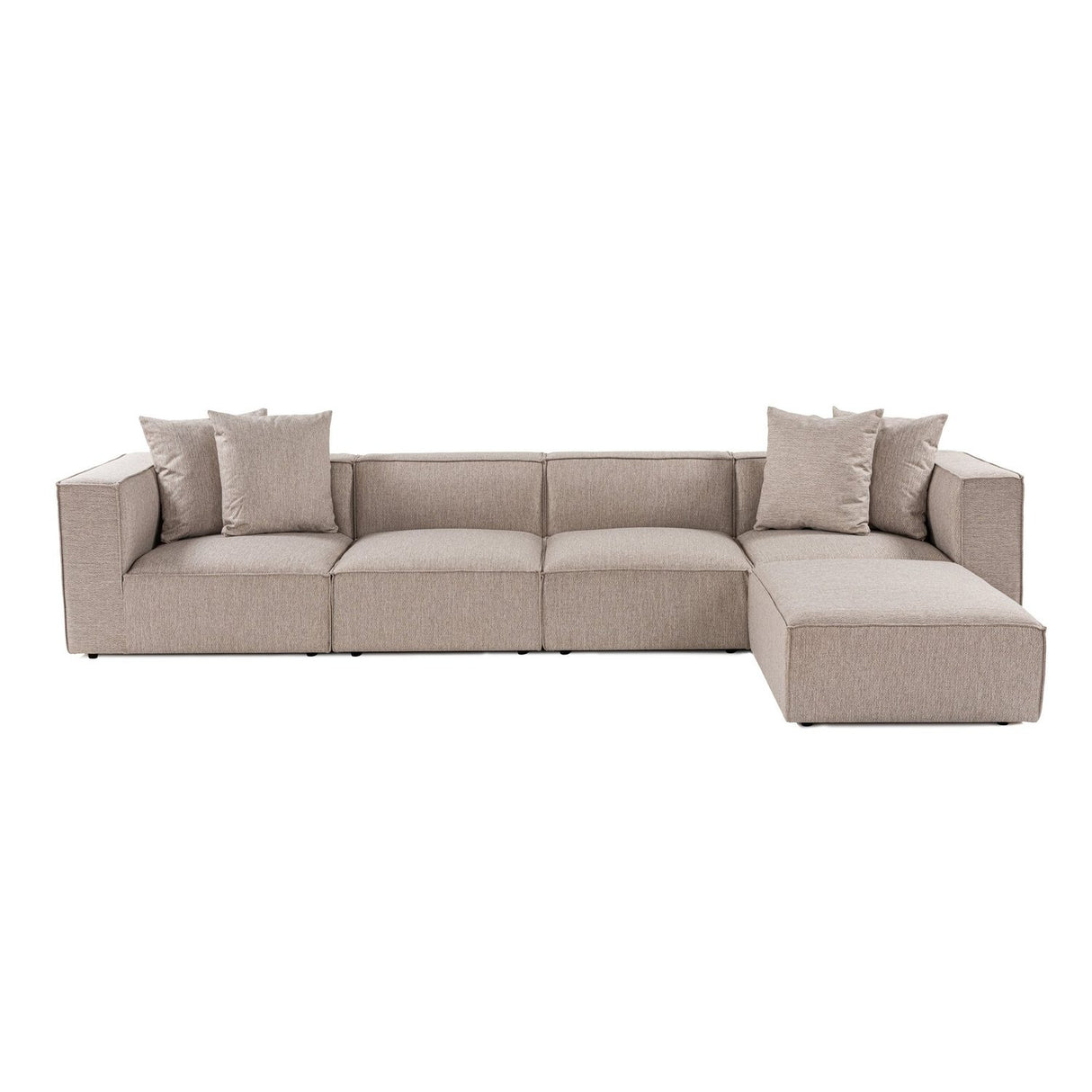 Sora (350 x 65 x 190 cm) Hörnsoffa Sandbeige