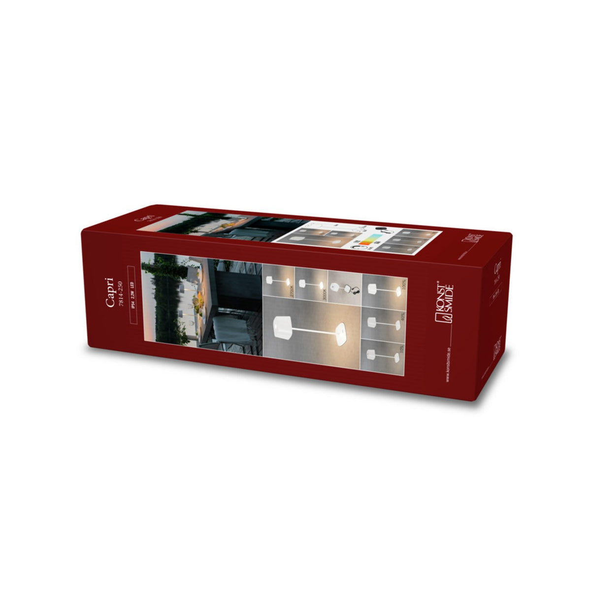Capri bordslampa USB Bordslampa Ute/Inne Vit
