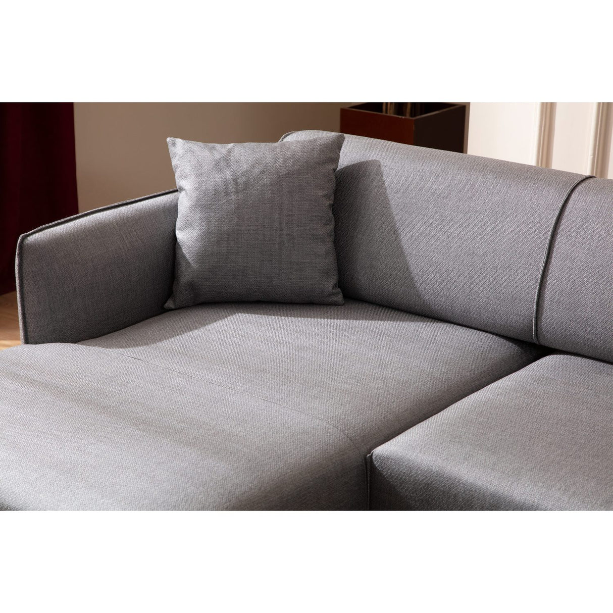Belissimo (140-270 x 95 x 67 cm) Hörnsoffa Grå, Vänster