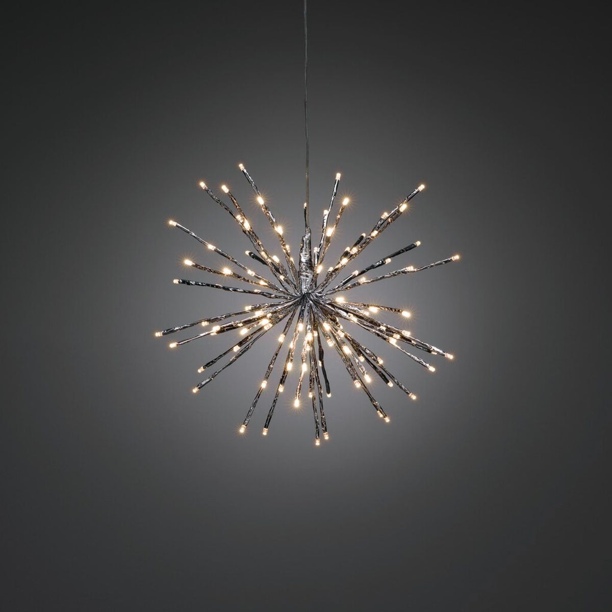 Dekorationsboll Spröt LED 40 cm Julstjärna Utomhus Silver