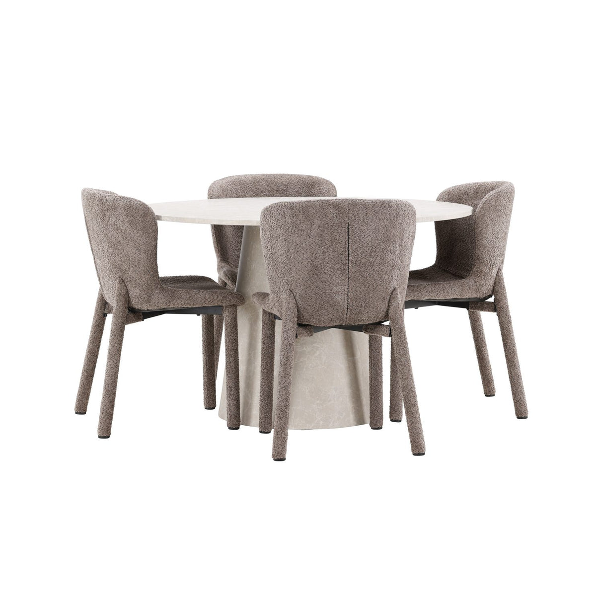 Lanzo, Astoria Runt matgrupp Brun, Beige, 4st