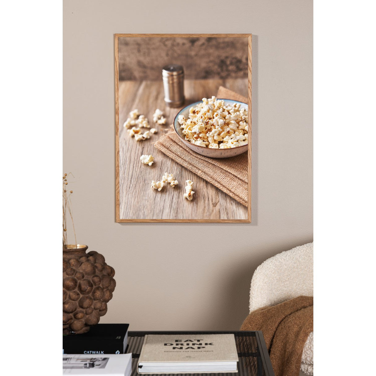 Popcorn Poster Beige, 50 x 70 cm