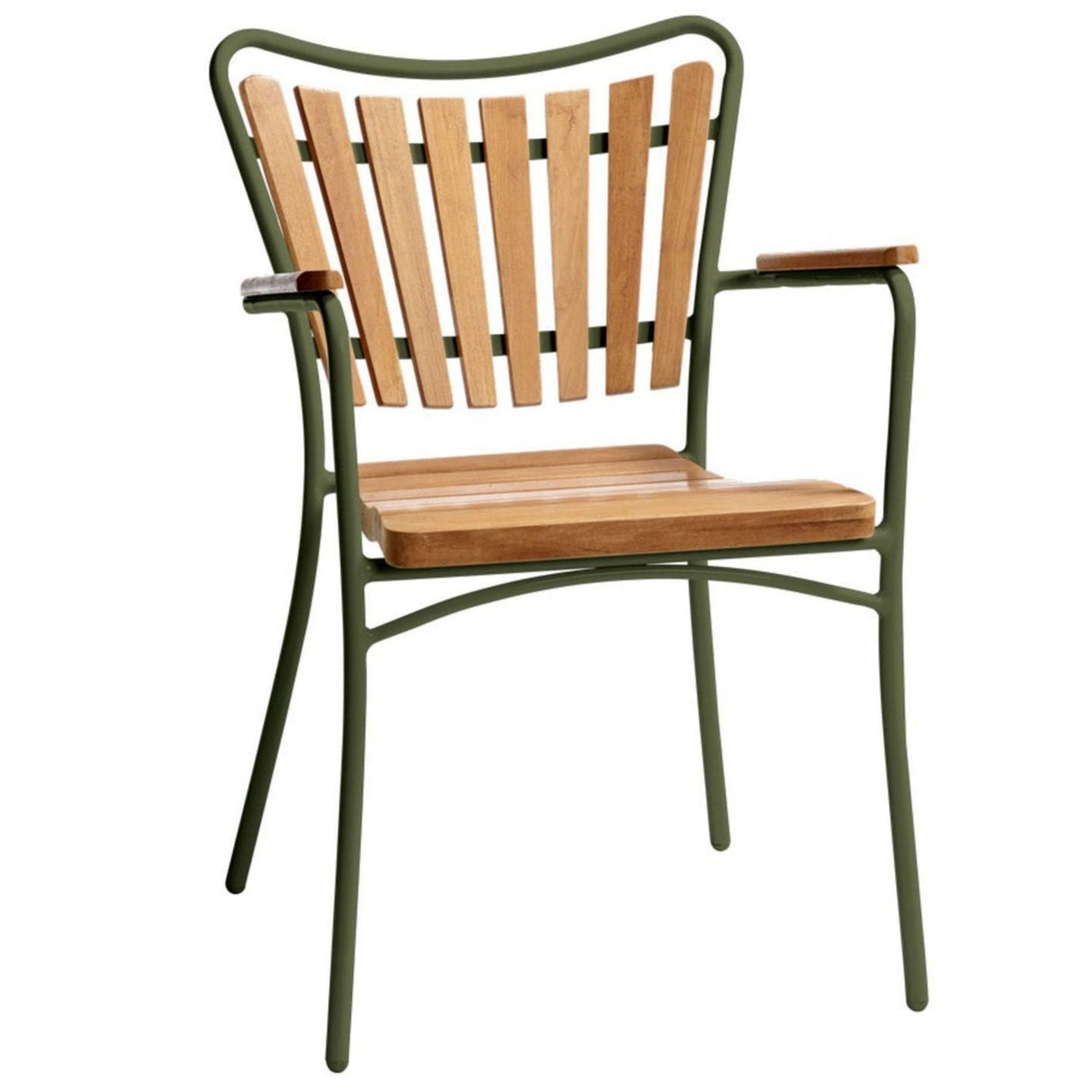Ellen Trädgårdsstol i Teak och Aluminium Grön
