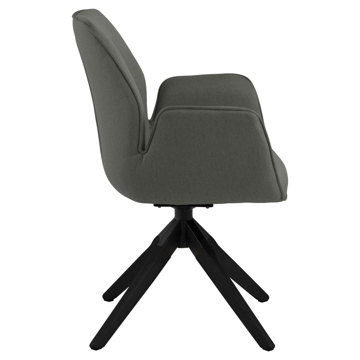 Millau Karmstol Snurr Town tyg Mörkgrå/Svart