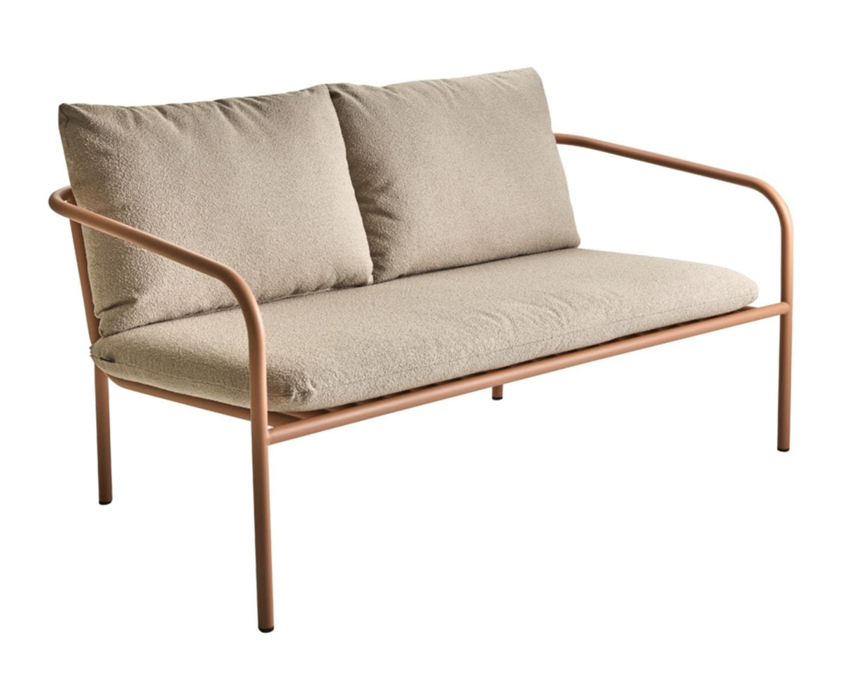 Bendt 2-sits Utesoffa Peach/Teddy Beige
