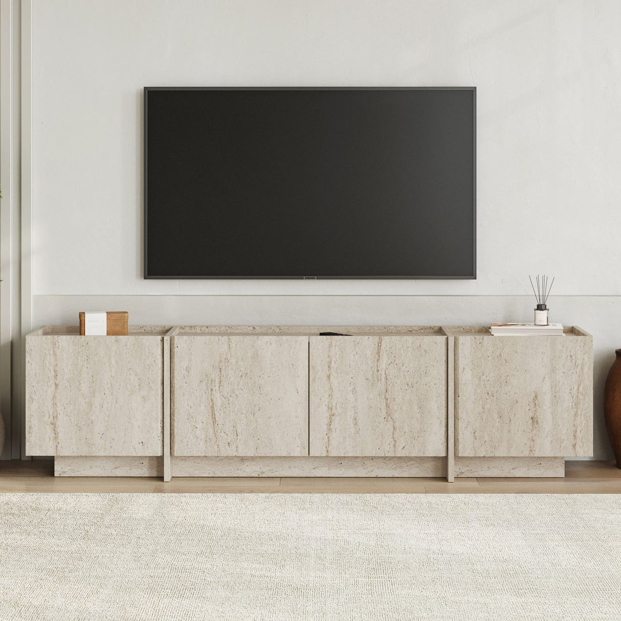 Victoria TV-bänk Travertine