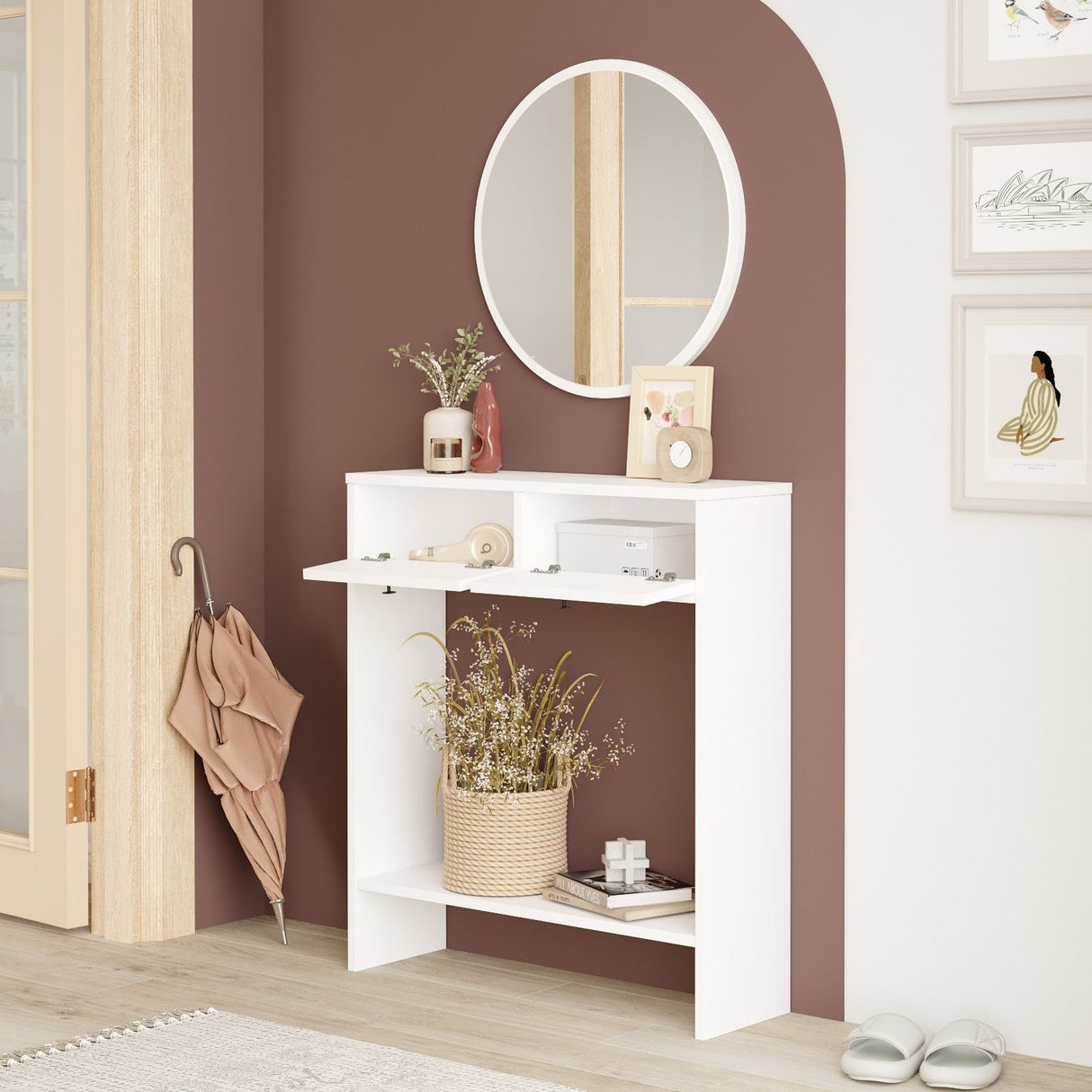 Kotor (80,4 x 90 x 24,2 cm) vit Sideboard