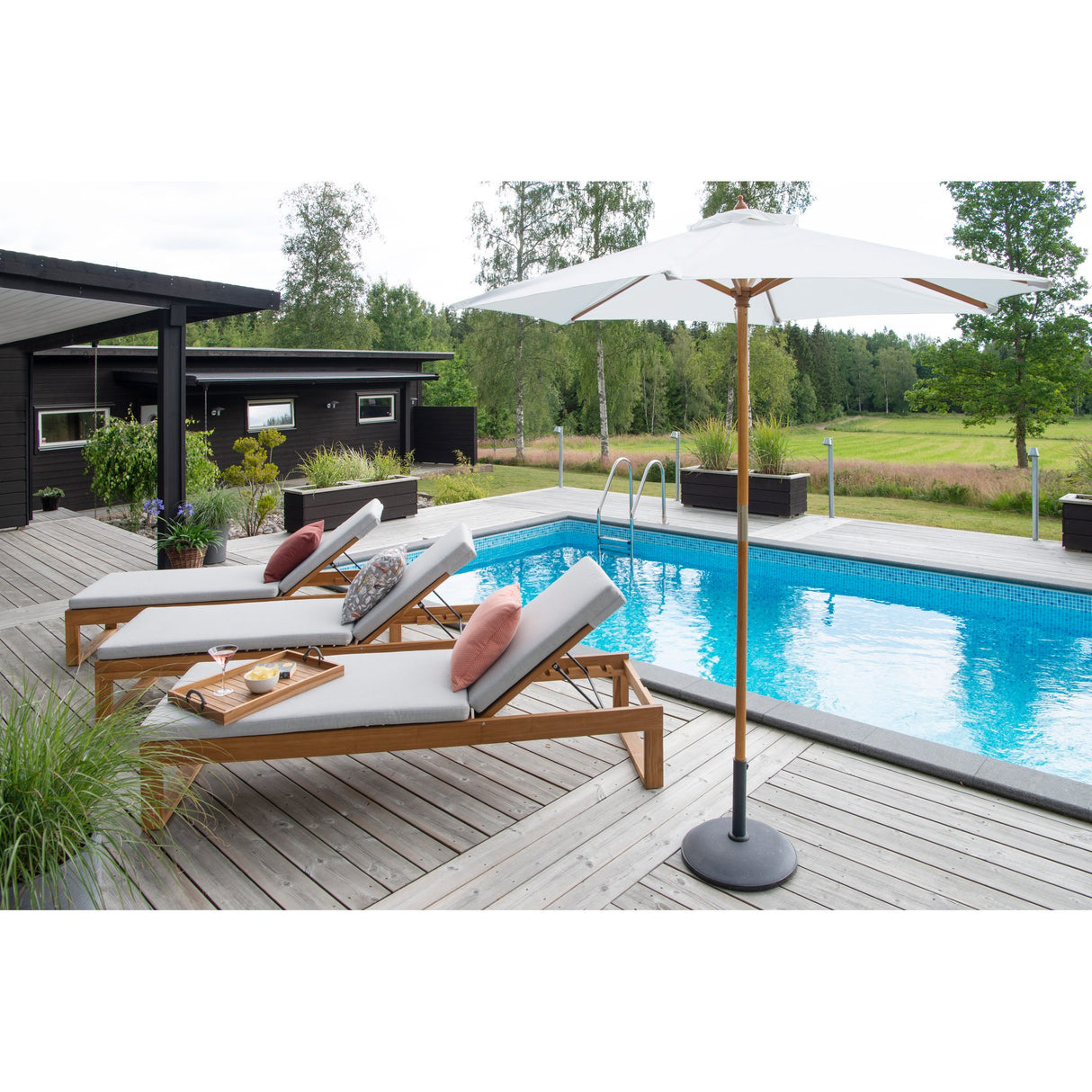 Parasollfot 35 kg Grå