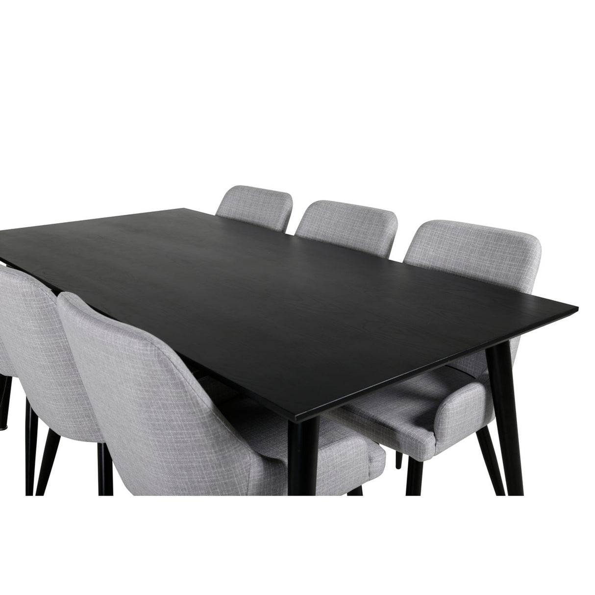 Dipp, Plaza Rektangulär matgrupp Grå, Svart, Svart