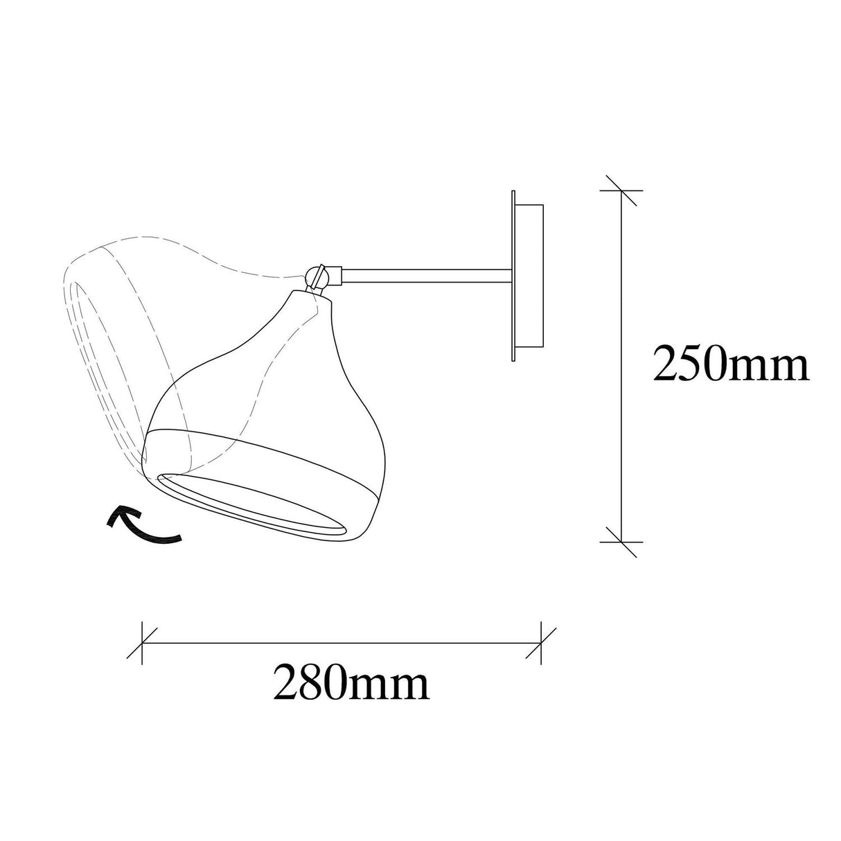 Kingstown Vägglampa Svart koppar