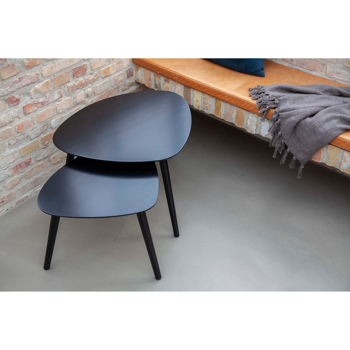 Noble 2-set Stor/Liten Satsbord Svart