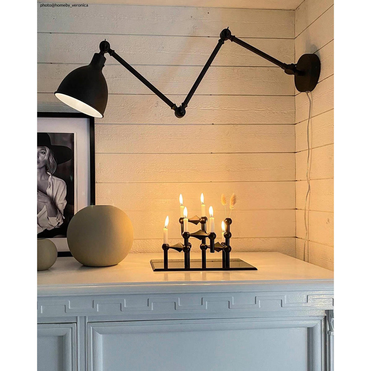 Bazar Vägglampa Sandsvart