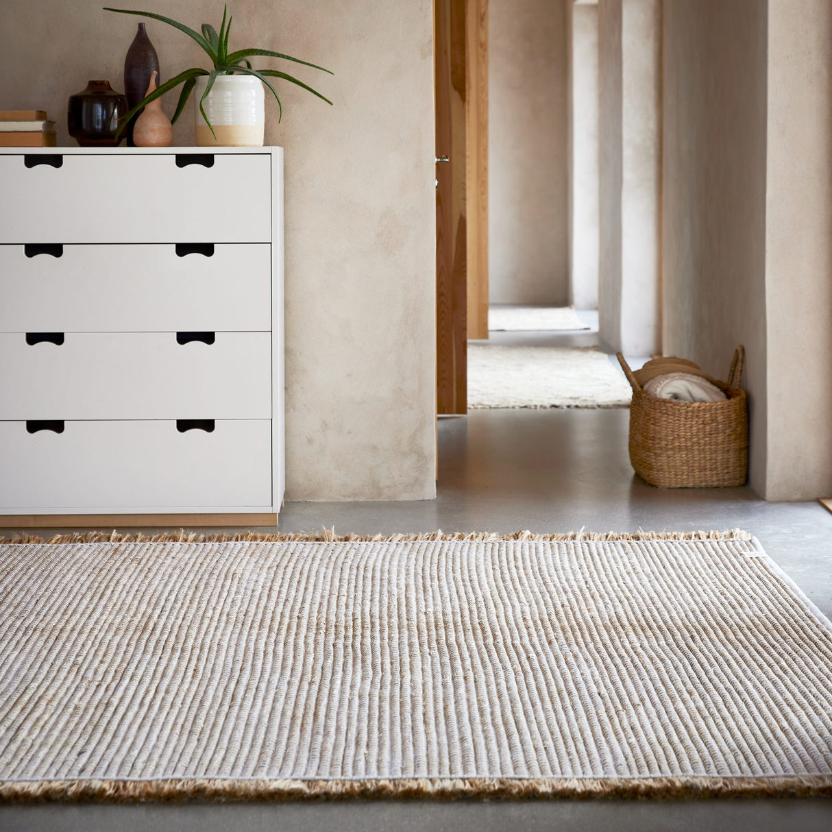 Goa Vit/Jute Matta 200x300 cm