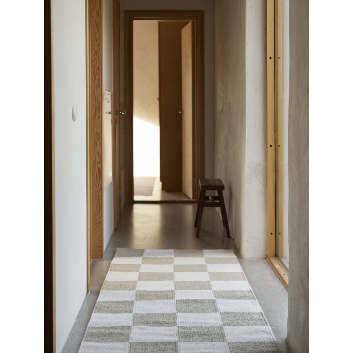 Square Gångmatta Vit/Natur