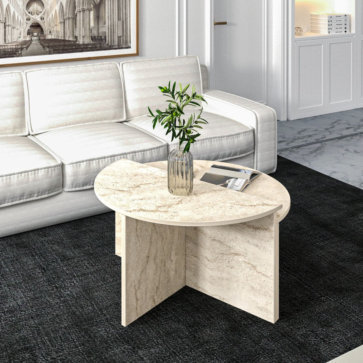 Ankara Soffbord Travertin