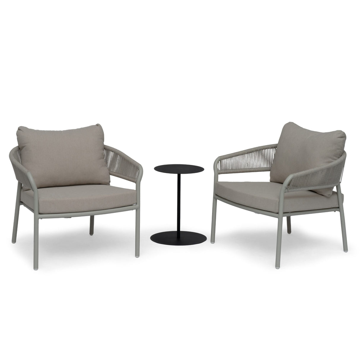 Jet Set Utesidobord Ø35x50 cm Svart