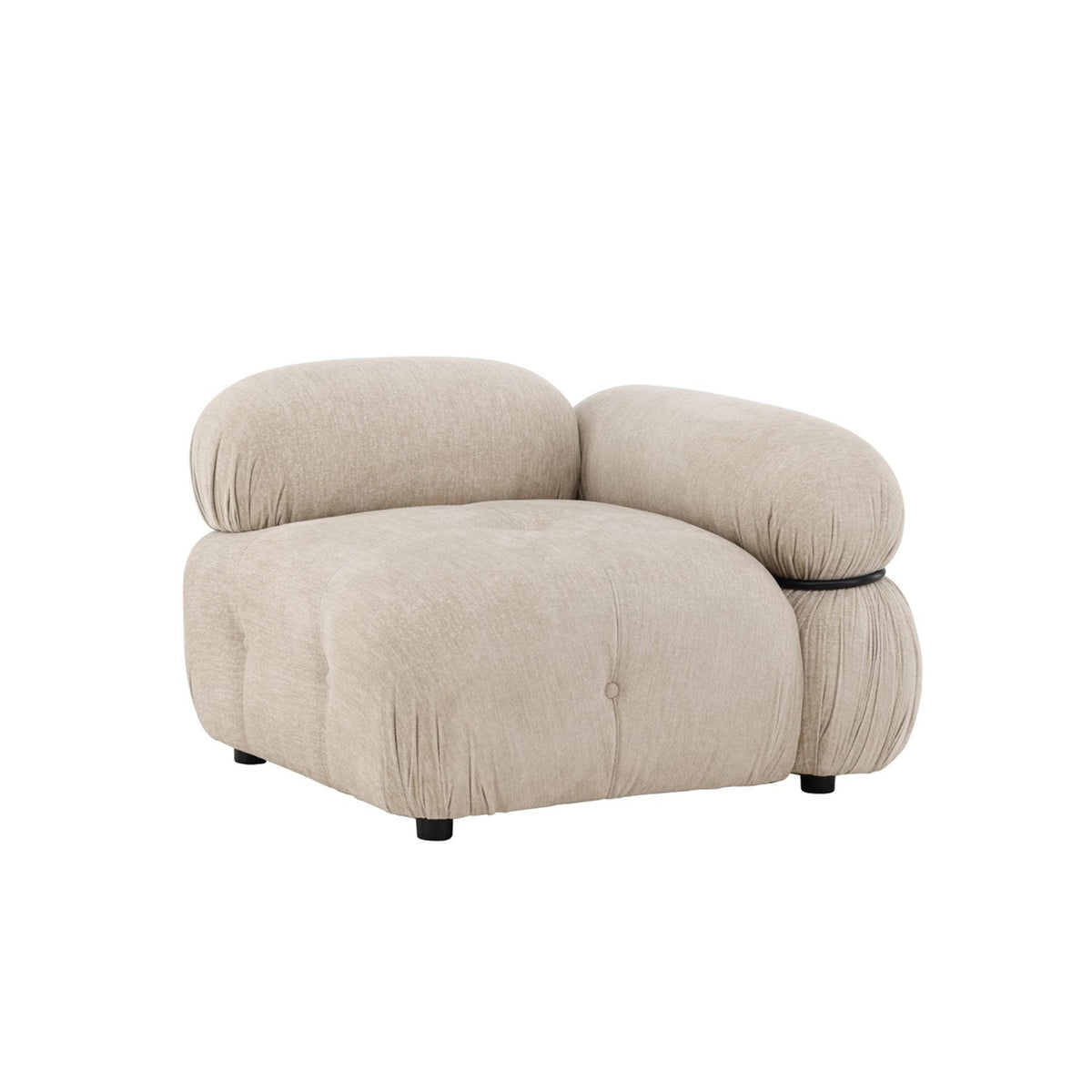 Mika Soffmodul Beige, Vänster Hörndel, Svart