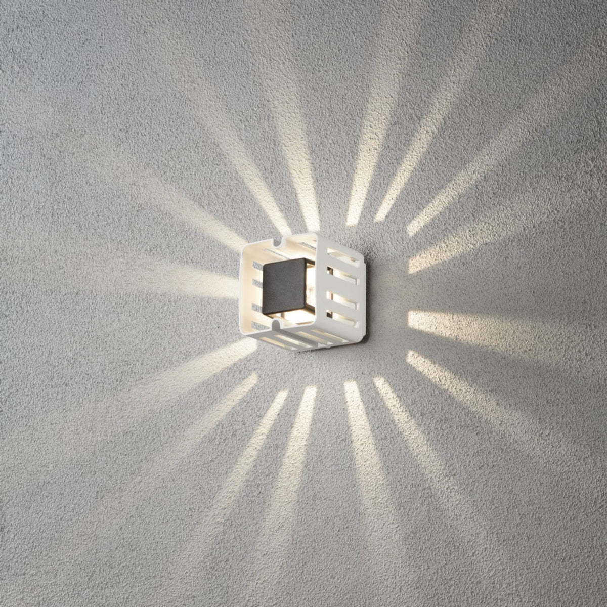 Pescara Fyrkant HP-LED 3W Vägglampa Ute Vit