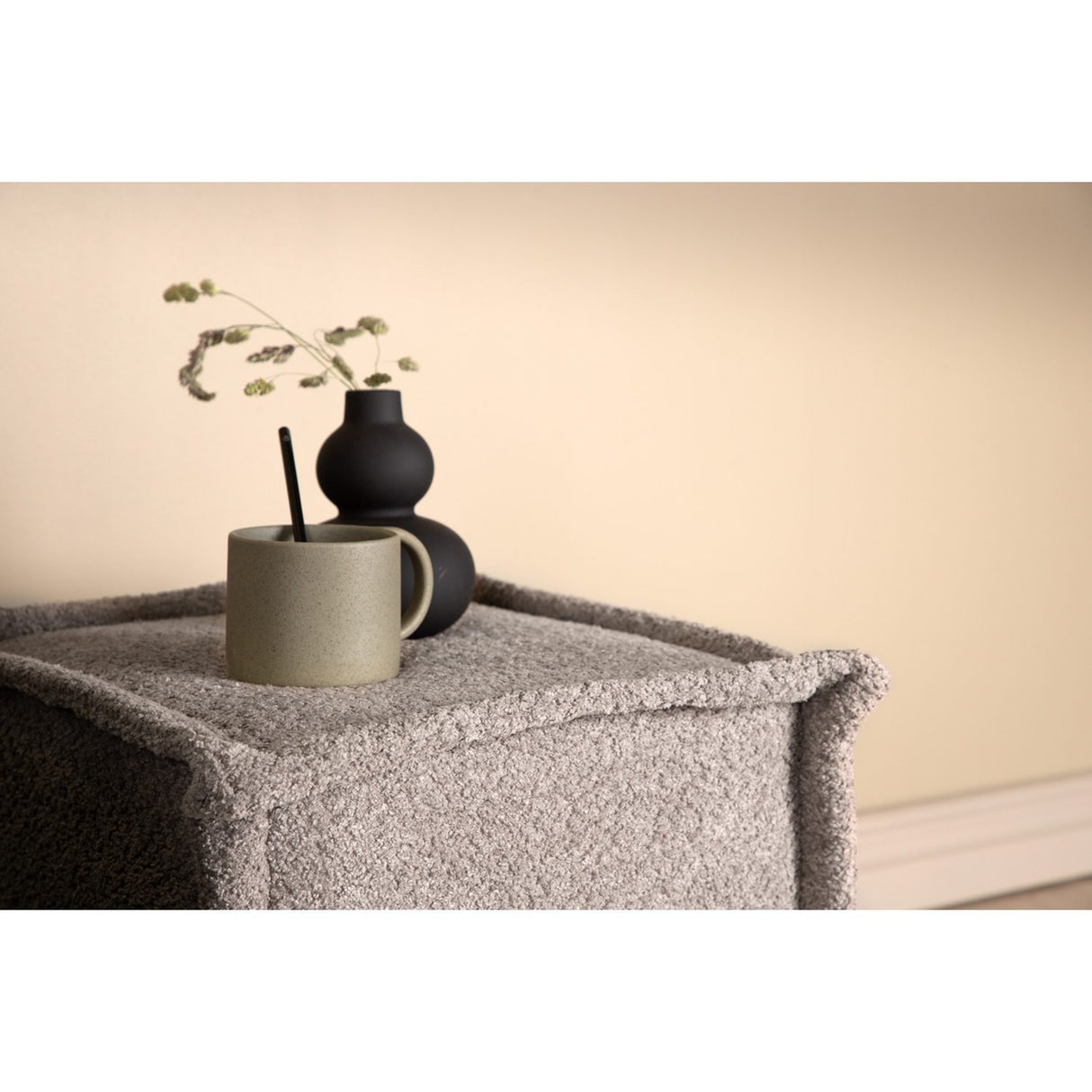Castine Sittpuff Ljusgrå, Fleece