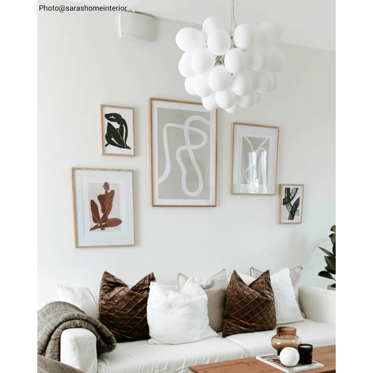 Gross 50 cm Taklampa Vit matt