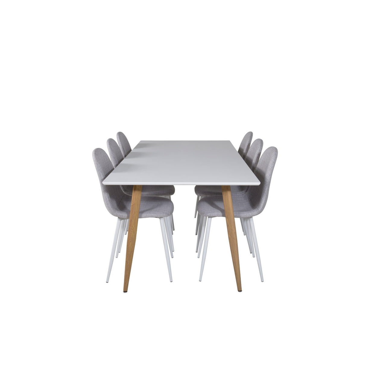 Polar, Polar Rektangulär matgrupp Grå,Vit, Natur,VIT, 180 x 90