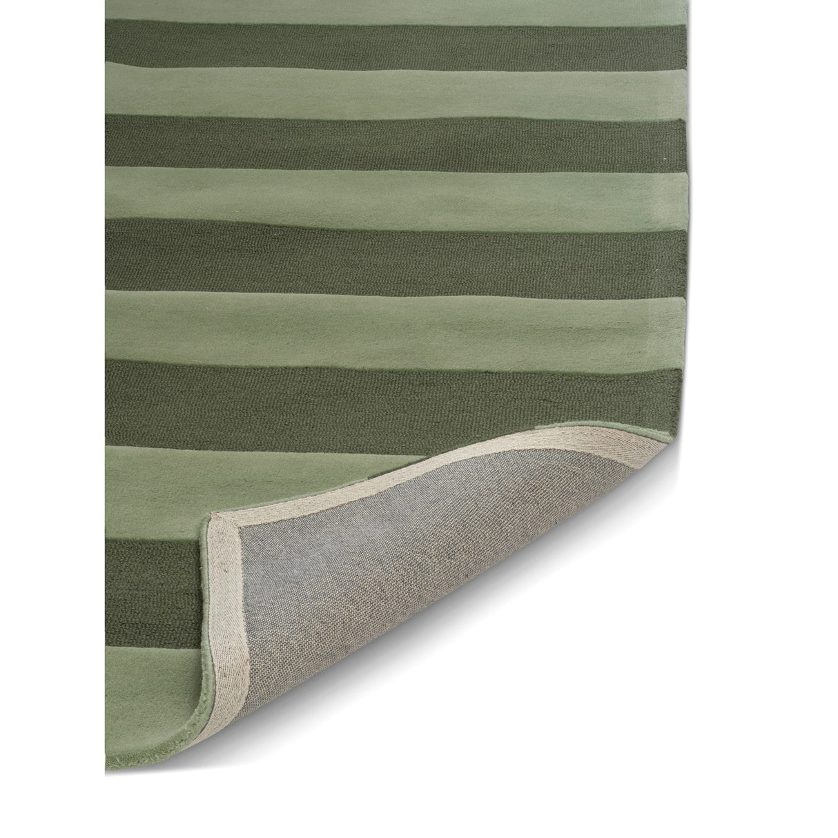 Stripe Boucle Matta Grön