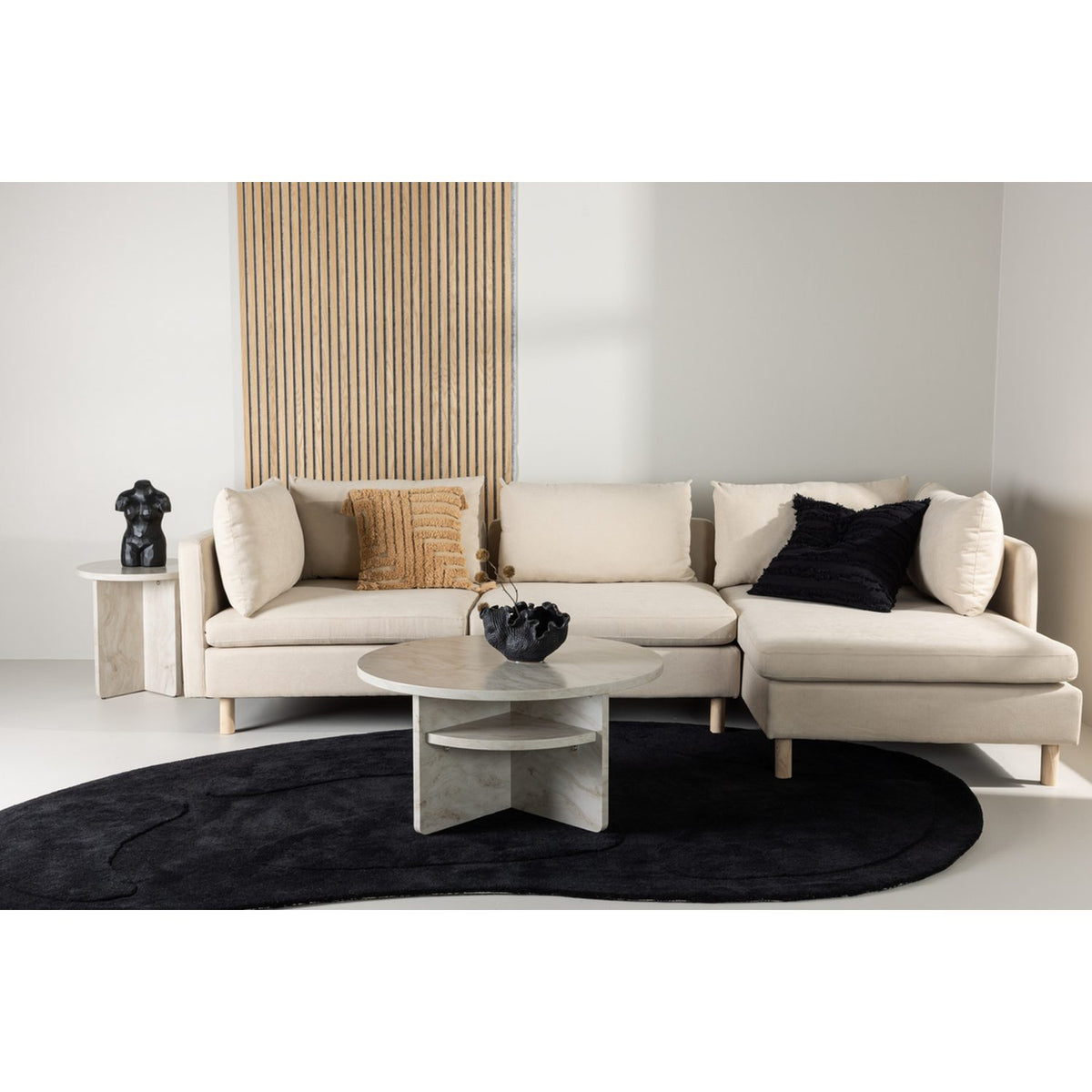 Noll 3-sitssoffa Beige, 3-Sits Soffa