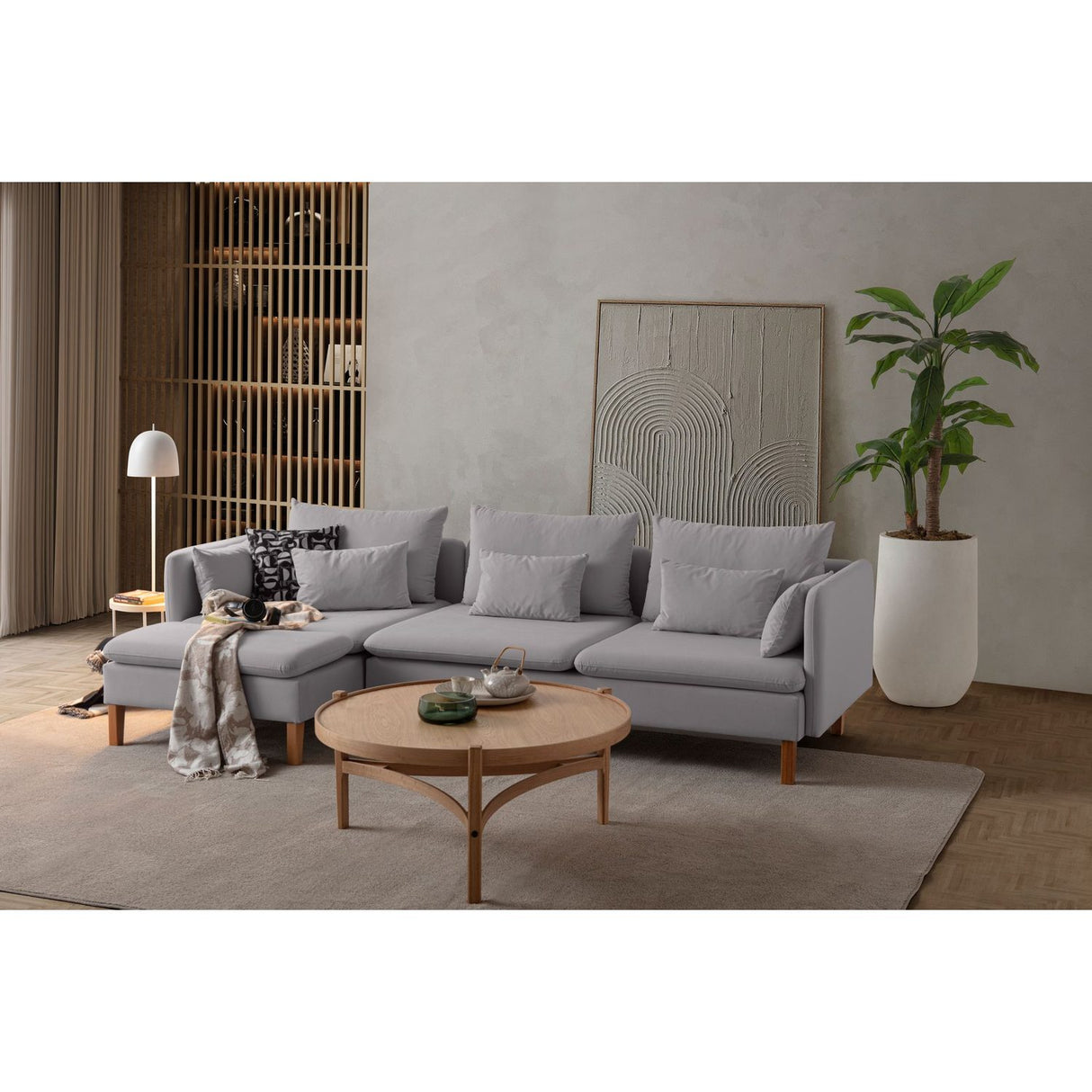 Quito Relax (185 x 95 x 92 cm) Hörnsoffa Grå