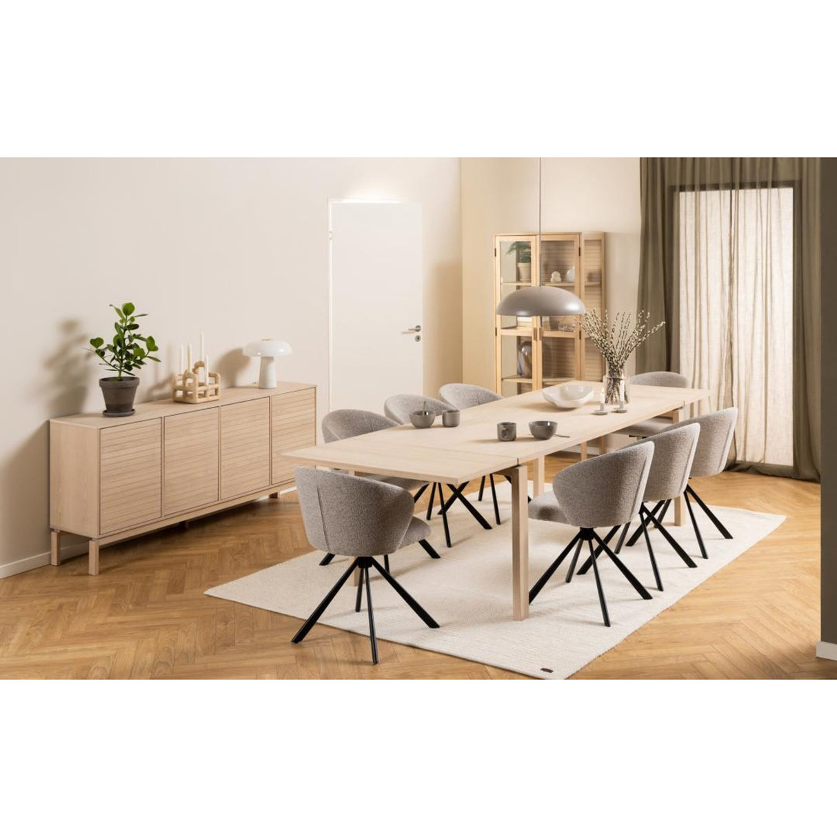 Coralie Matstol Monza tyg Beige