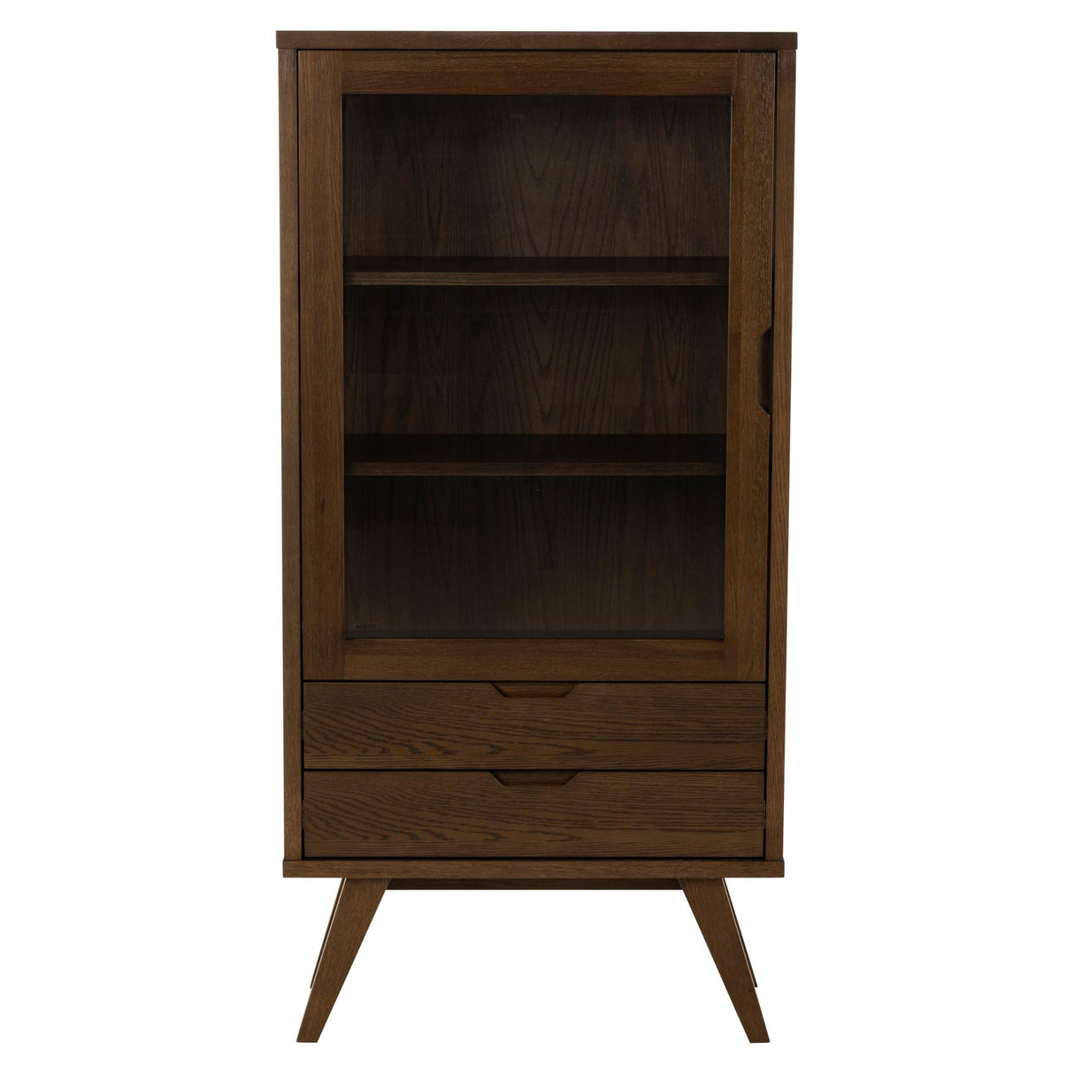 Arendal Vitrinskåp 145x72x36 cm Rökt Ek