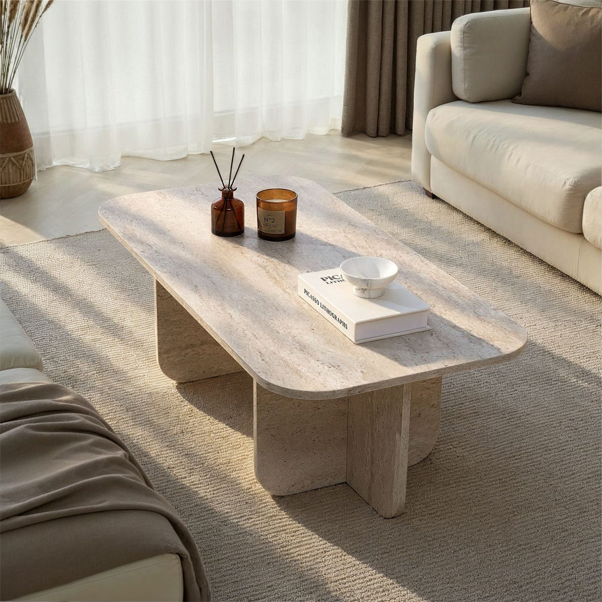 Artemis Soffbord Travertine