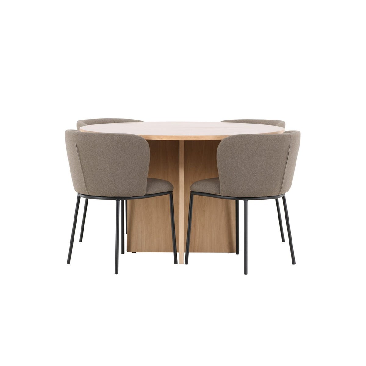 Strada, Edina Oval matgrupp Brun, Vitputsad, 4st