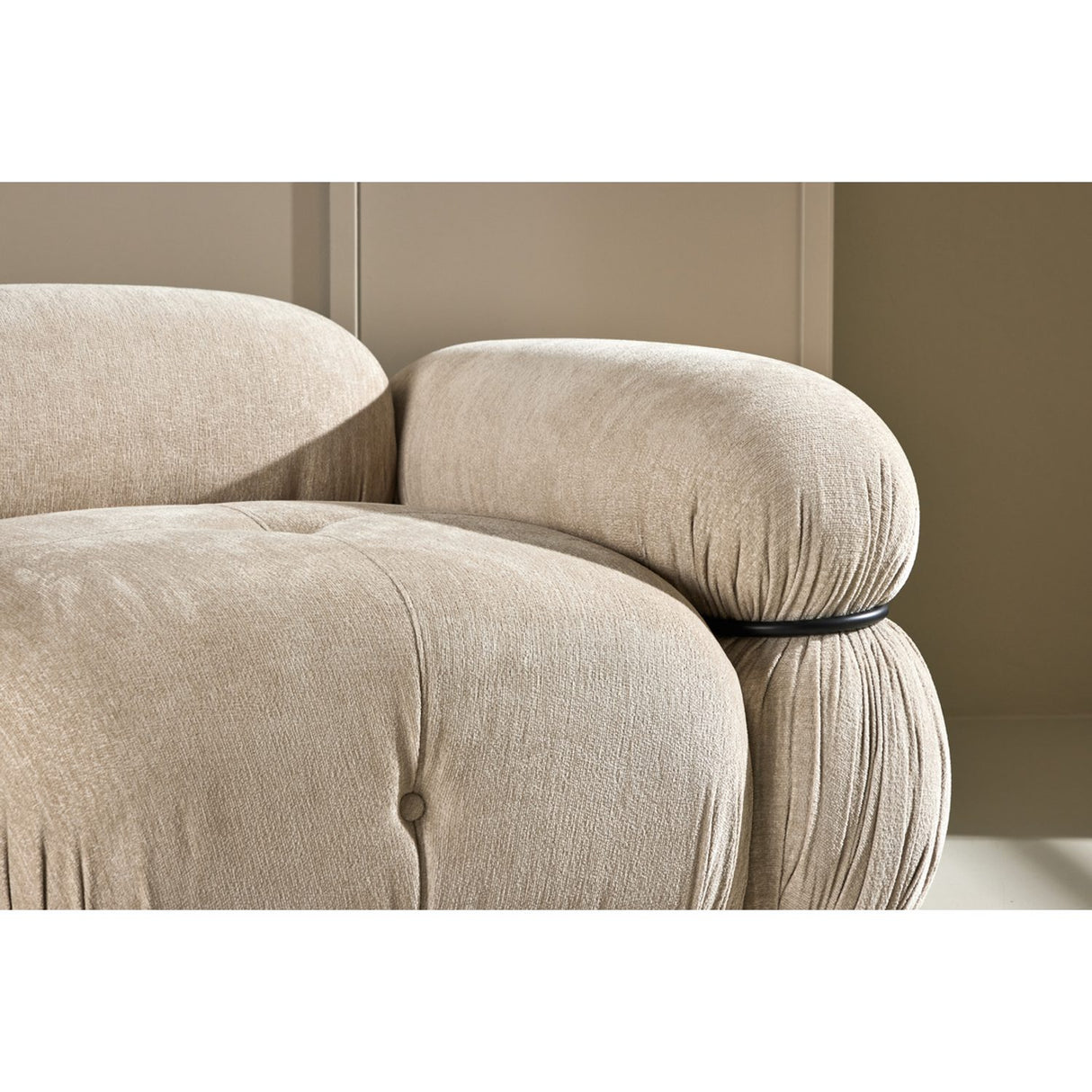 Mika Soffmodul Beige, Vänster Hörndel, Svart