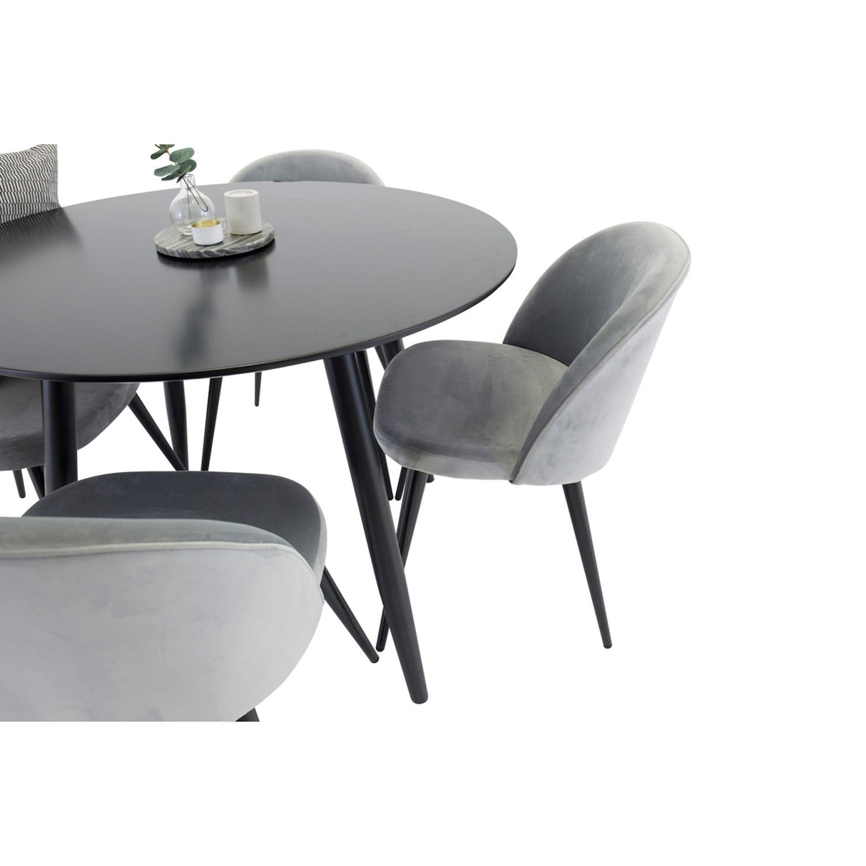 Plaza, Sammet Rund matgrupp