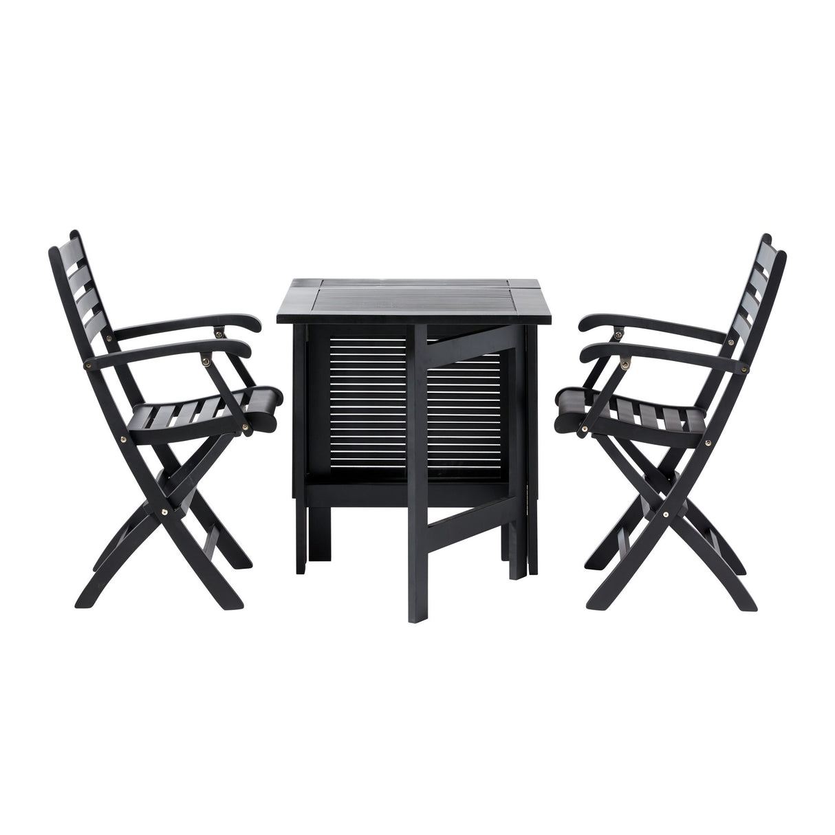 York Trädgårdsmöbelset Butterfly 1 Bord + 4 Stolar Svart