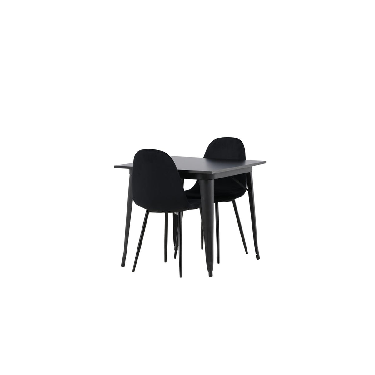 Tempe, Polar Rektangulär matgrupp Svart, Svart, 80 x 80