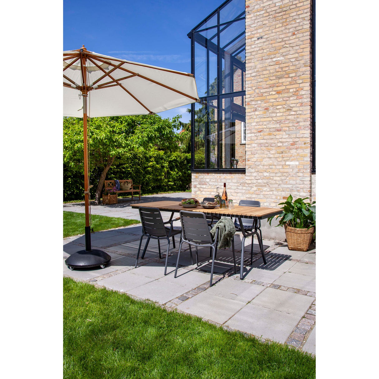 Pomi Parasoll Olefinduk Ø3,3 m Off-white