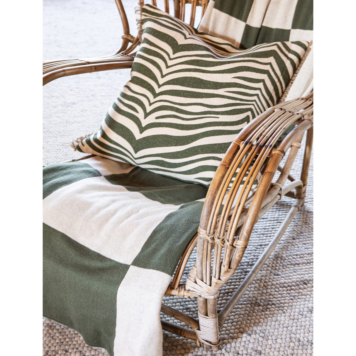 Square 130x170 cm Pläd Grön